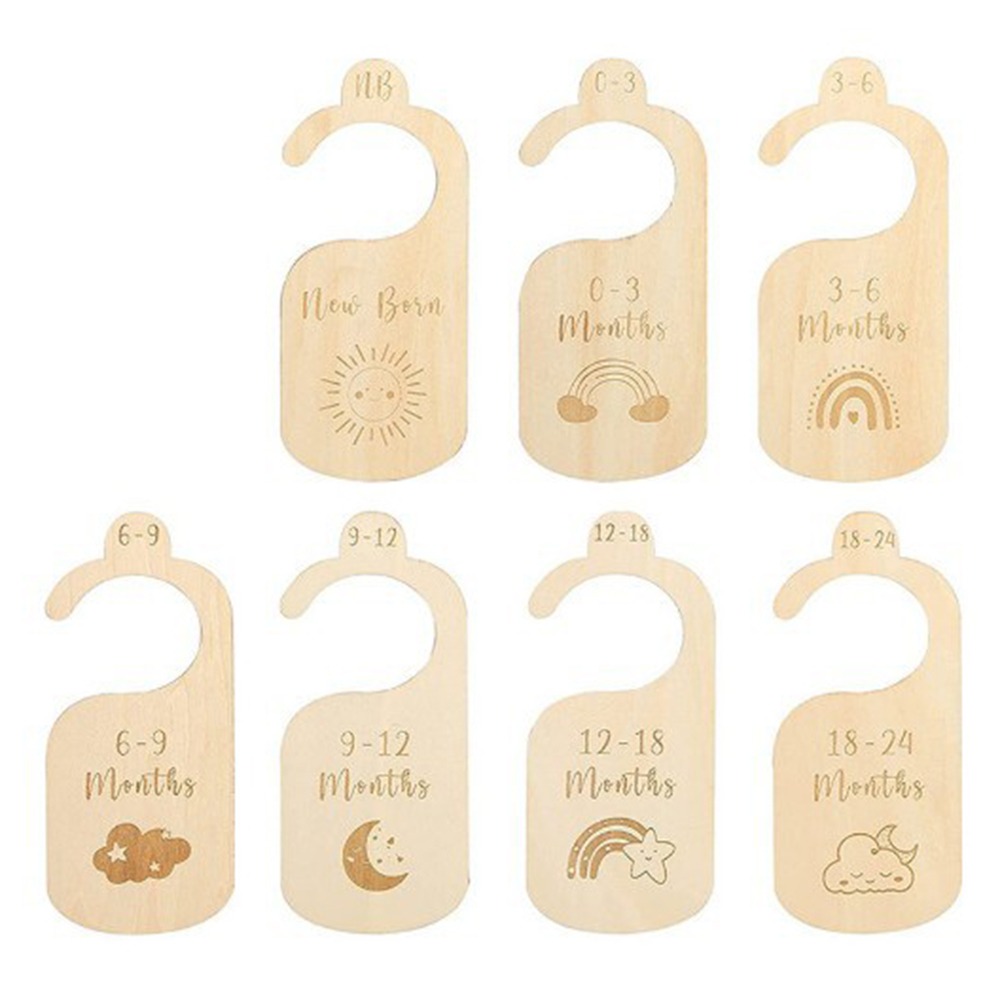 7/8Pcs Wood Baby Closet Divide - Baby Clothing Cupboard review and price