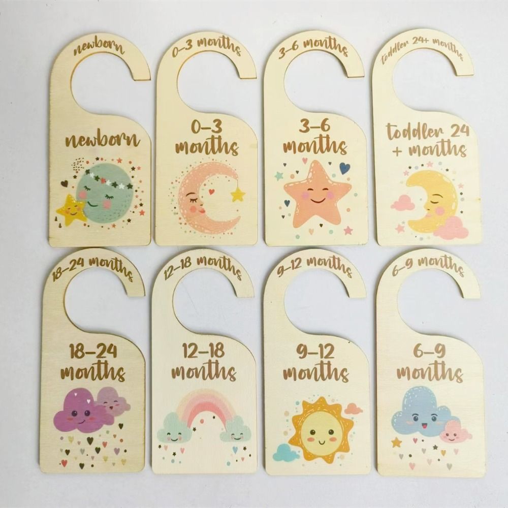 7/8Pcs Wood Baby Closet Divide - Baby Clothing Cupboard review and price