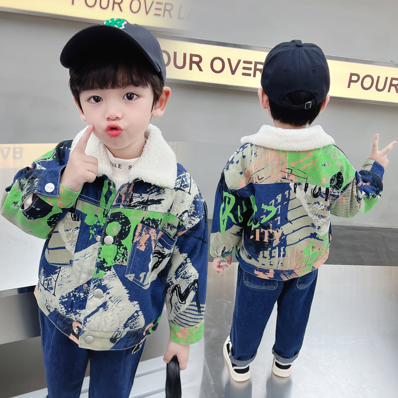 Kids Baby Warm Denim Jacket Pa - Baby Clothing Drawing review and price