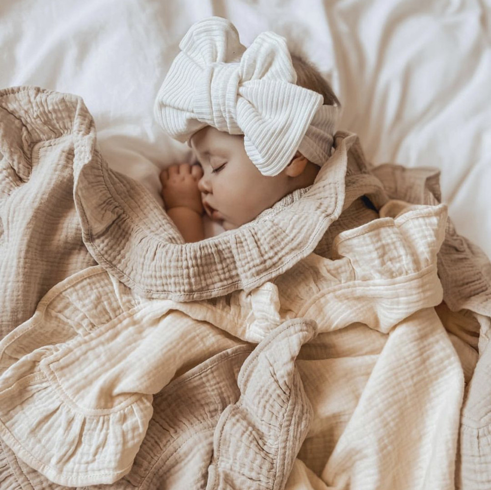 INS Ruffled Muslin Baby Swaddl - Baby Clothing Organic Cotton review and price