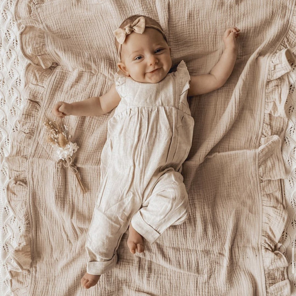 INS Ruffled Muslin Baby Swaddl - Baby Clothing Organic Cotton review and price